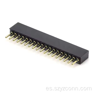 Conector de cabecera hembra mecanizado de 1,27 mm recto 18P